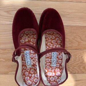 Boheme Bordeaux Velvet Cayumas Mary Jane’s